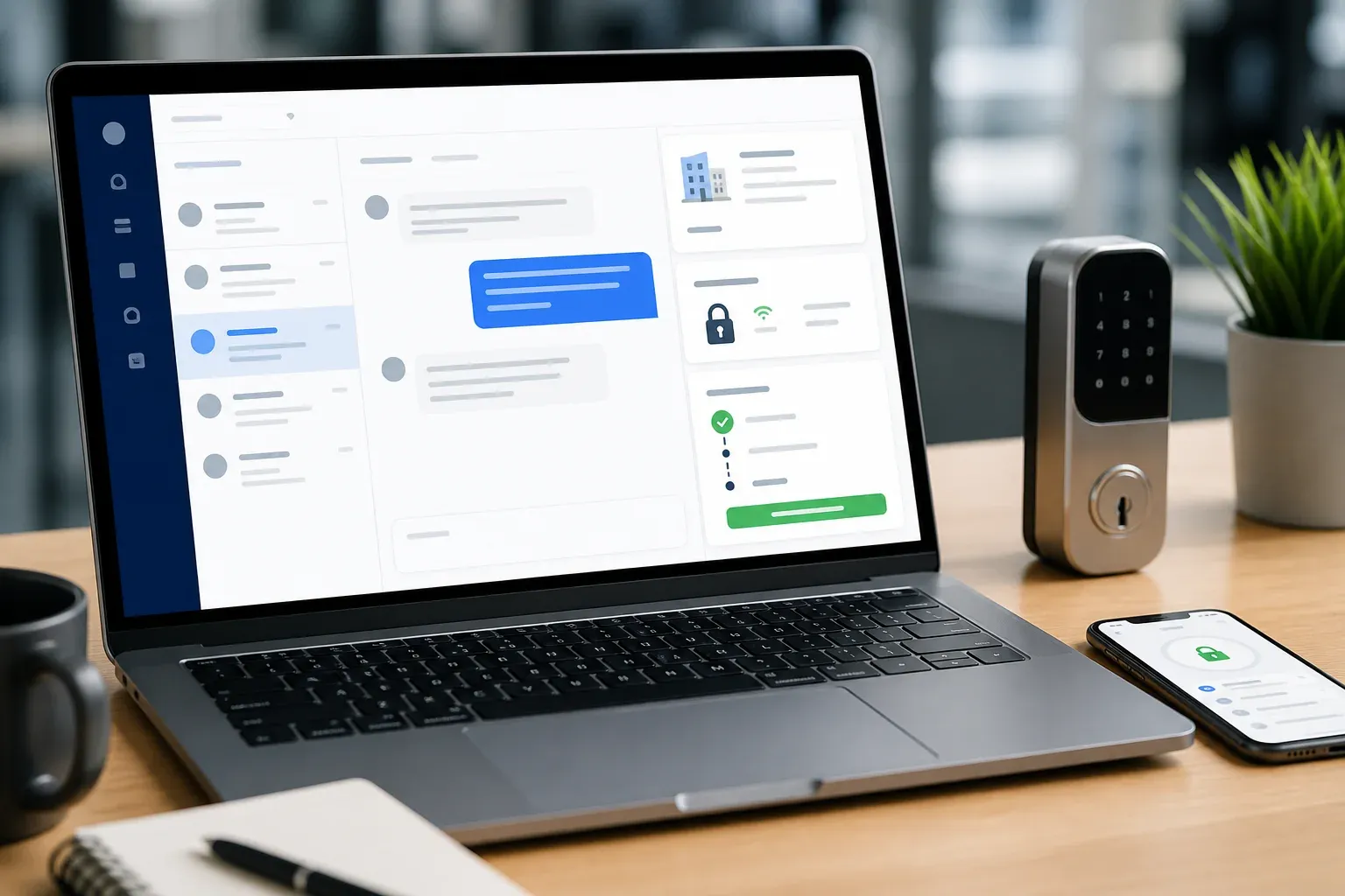 Smart lock integration workflow connecting TTLock, gateway access, and Tenant Reply support automation